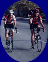 Gunnel and Barb finishing Amtrak century.