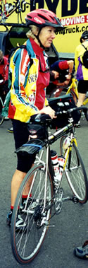 Gunnel with bicycle.