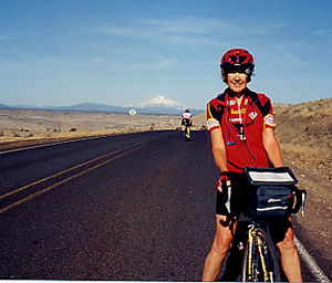Gunnel with group of cyclists.