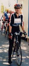 Gunnel at start of ride in Sweden.
