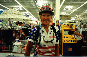 Gunnel shopping in Walmart.